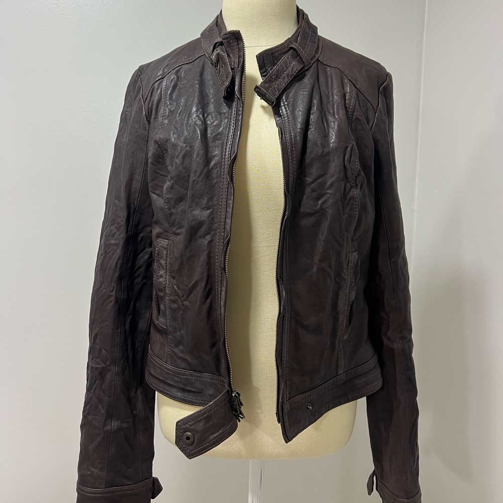 Abercrombie & Fitch Brown Leather Jacket